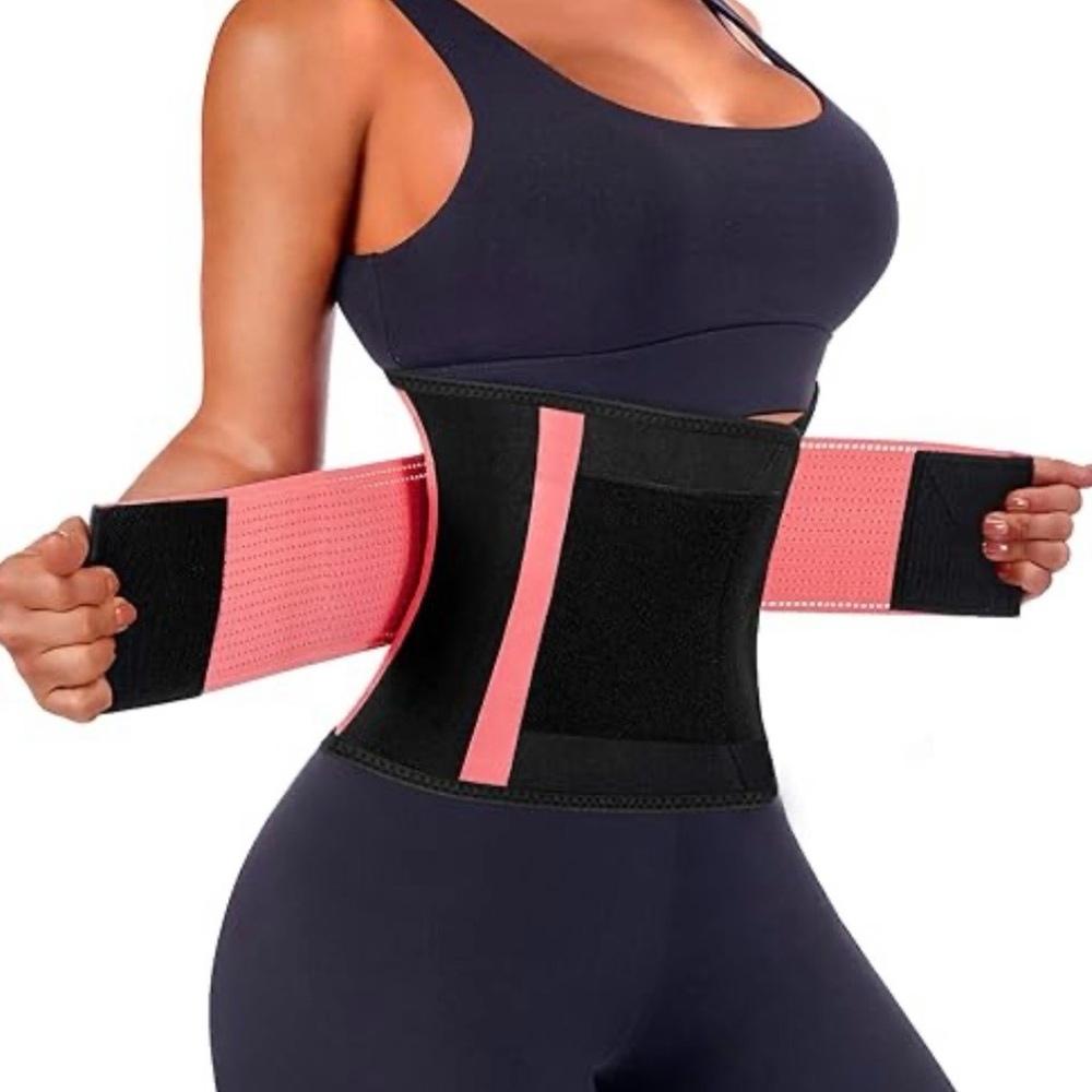 Back Brace for Lower Back/Waist Trainer & Trimmer (Pink, Large) Brand NEW!